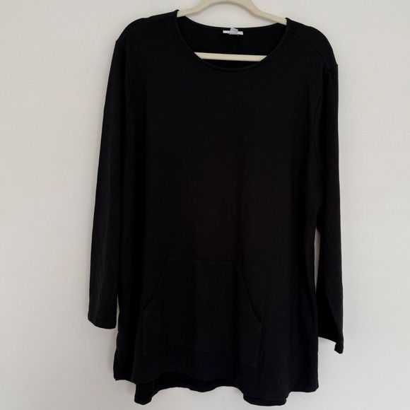 Pure Jill Tops - J Jill Pure Jill Women's Pima Cotton Pullover Long Sleeve Tunic Top Black 3X